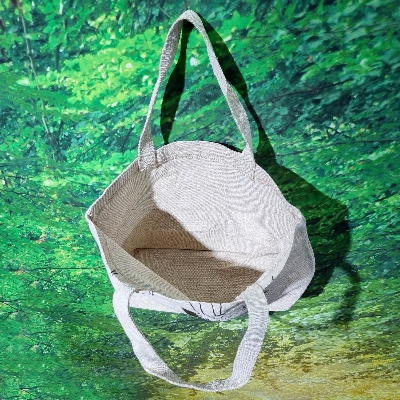 Picture of Natural Jute Tote Bag for Women Small Size 15 x 9 Inch Durable Shopping Bag