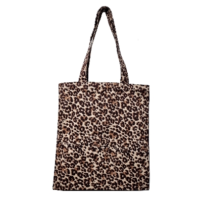 Picture of New Elegant Leopard Print Denim Tote Bag  15.5" x 14" - Casual Chic