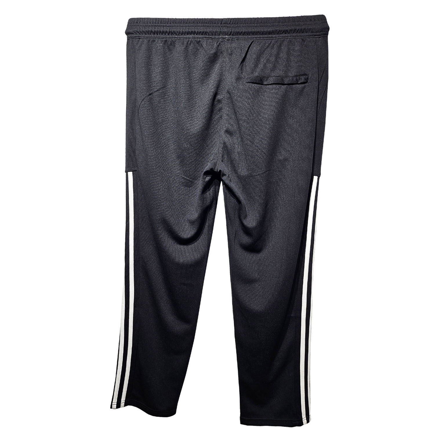 Picture of Men's Premium Quality Athletic Track Pants with Zip Pockets and Side Stripes - Full Length Drawstring Joggers Black