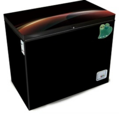 Picture of VISION Glass Door Chest/Deep Freezer RE-150 Liter Black Circular Arc