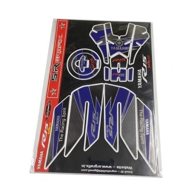 Picture of Yamaha R15 V3 Full Set Tank Pad Metal Black