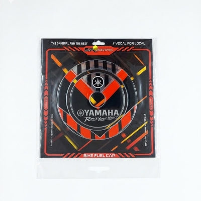Picture of Yamaha Fz V2 -V3 V1 Tank Caps Sticker Full Metal Red