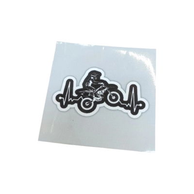 Picture of Biker Heart Bid Sticker Black