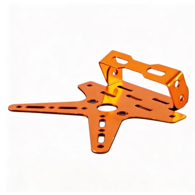 Picture of Electroplate Aluminum Alloy Motorcycle Rear License Plate Frame Motorbike Bracket Rack Scooter Adjusted Number Plate Holder 