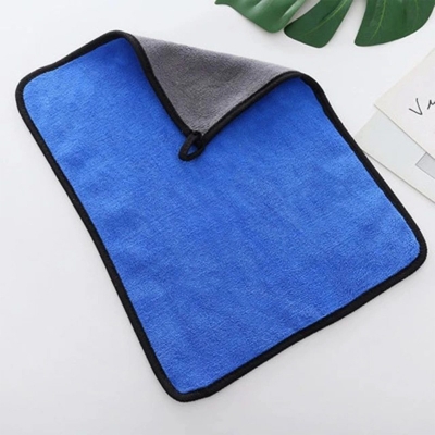 Picture of Microfiber Cleaning Towels, Sew Edge, Edgeless All Working Car And Bike Cleaning Towels Blue