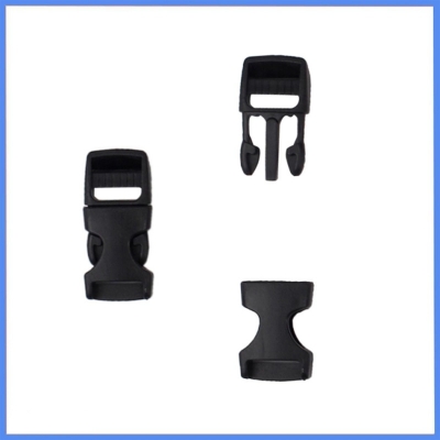 Picture of 2 Set Helmet Strap Clip Fast Buckles Helmet Buckle Lock Safety For Motorcycle Bike Helmet  Black