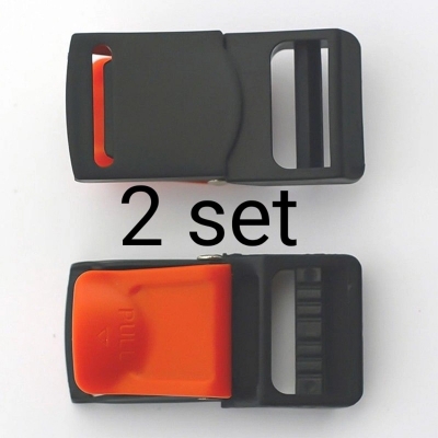 Picture of Helmet Lock Speed ​​Clip Buckle Chin Strap 2 Set Quick Release Buckle  Black