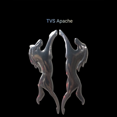 Picture of Apache Horse Bike Logo (Silver) For (Both Side Of Petrol Tank) Silver