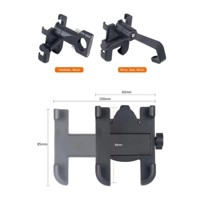 Picture of Aluminum Alloy Bike Mobile Phone Holder Stand Black