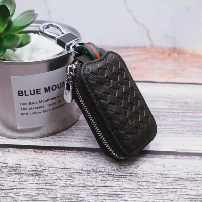 Picture of Unique Design Leather Box Key Ring And Remote For Motorcycle Or Car Or Bicycle  Black