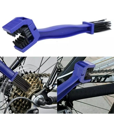 Picture of Motorcycle Bicycle Chain Clean Brush Gear Grunge Brush Cleaner Outdoor Cleaner Scrubber Tools 