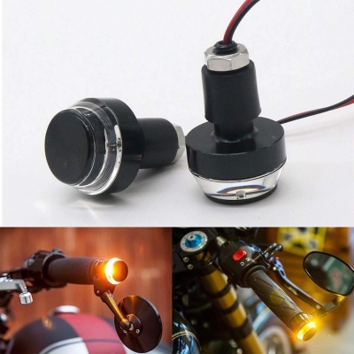 Picture of Handle Bar Indicator Motorcycle Drl/Turn Signal Led Light Blinker Blue-White 