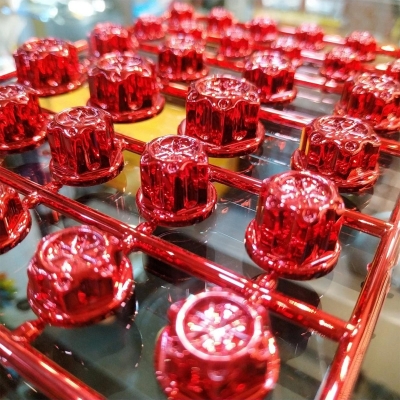 Picture of New Design 30Pcs/Set (Red) Chrome Plating Plastic Motorcycle Screw Nut Cover Cap Nut Bolt Decoration For Any Bike Multicolor