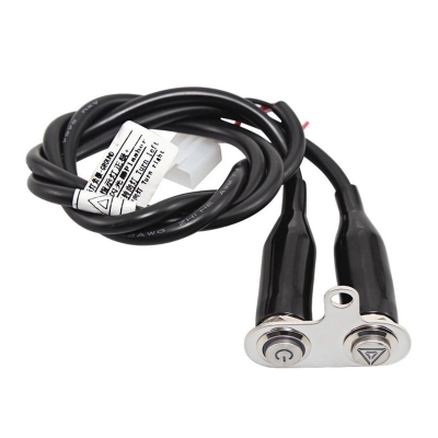 Picture of 2 Button Aluminum Motorcycle Universal On Off Switch Led Warning Flasher Signal Adjustable Manual Button Hand Control Kit 12V For Any Bike Fit 
