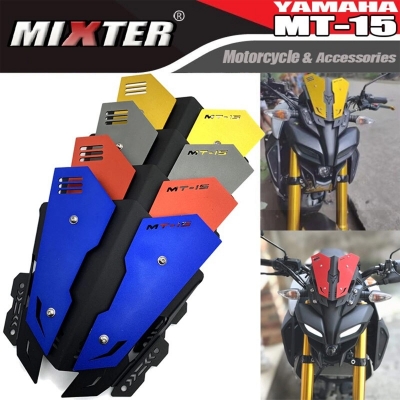 Picture of Motorcycles Windscreen Windshield For Yamaha Mt-15 Mt 15 Mt15 2019-2020 Aluminum Alloy Screen Accessories 