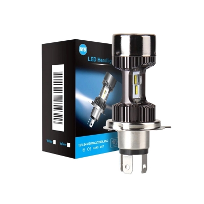 Picture of Pacific M8 Plus 12V H4 Hi Lo Beam Moto Led Headlight 3200Lm With 1 Year Warranty 