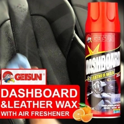 Picture of Getsun - Dashboard; Leather Wax Polish: With Air Freshener Lemon - Shines And Protects Leaving A Durable Wet Look Finish 