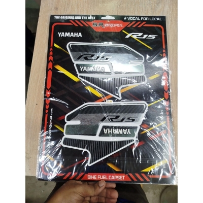 Picture of Yamaha R15 M Metal Tank Pad Full Set Black