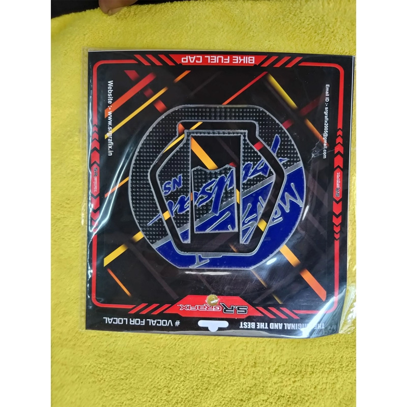 Picture of Pulser Ns Tank Caps Sticker Full Metal Blue