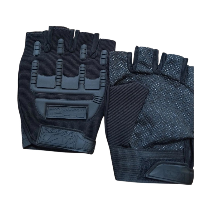Picture of Half Finger Black Hand Gloves Black