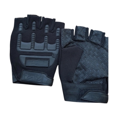 Picture of Half Finger Black Hand Gloves Black