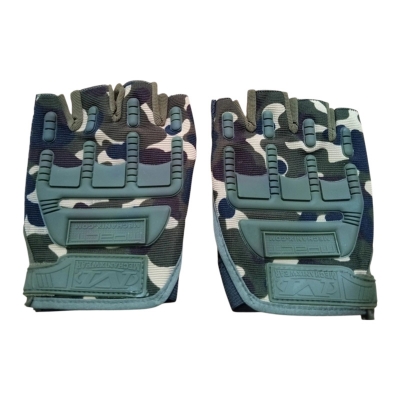 Picture of Half Finger Hands Gloves Army Camo Army Green