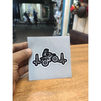 Picture of Biker Heart Bid Sticker Black