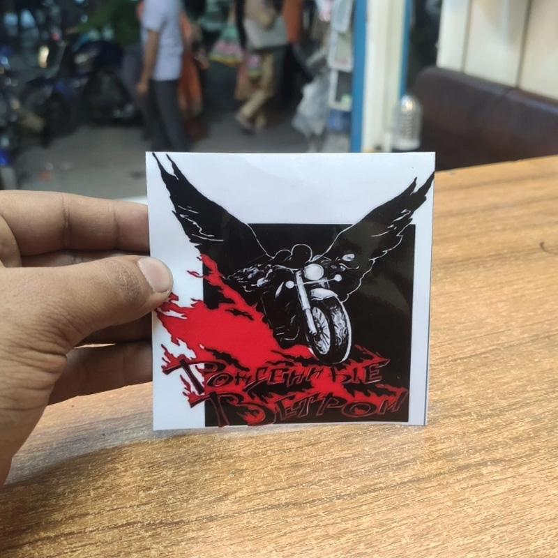 Picture of Fly Biker Sticker Black