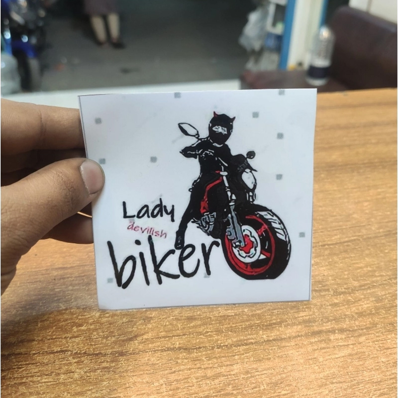 Picture of Lady Bikers Sticker Black