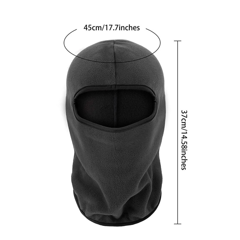 Picture of Winter Ski Mask Windproof Fleece Thermal Full Face Mask For Men Women Black