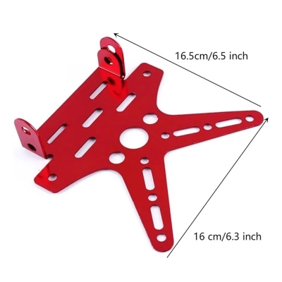 Picture of Electroplate Aluminum Alloy Motorcycle Rear License Plate Frame Motorbike Bracket Rack Scooter Adjusted Number Plate Holder 