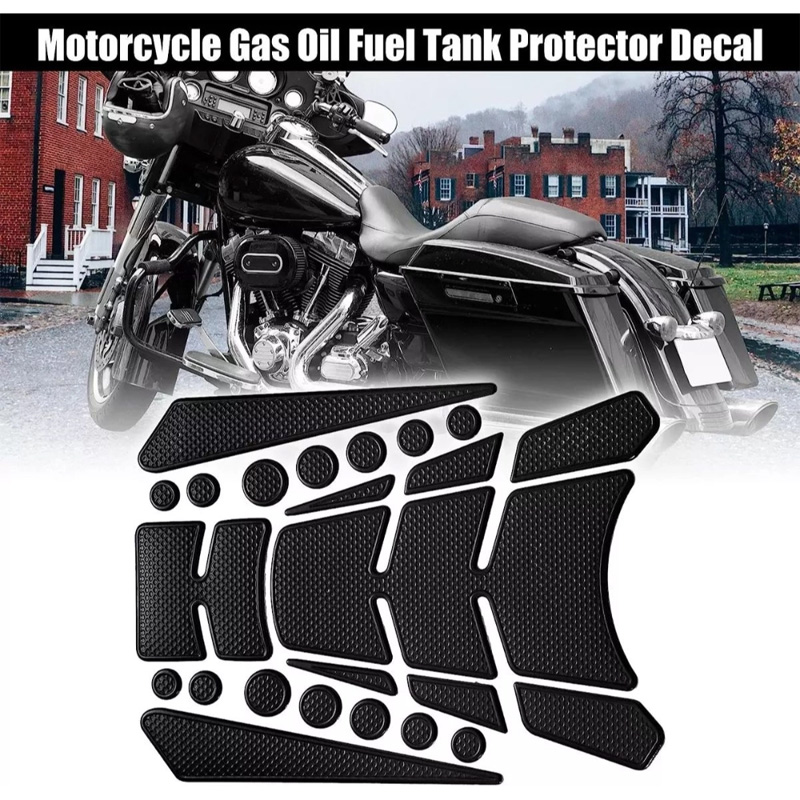 Picture of Universal Gas Tank Pad Protector For Motorcycle Fuel Tank Rubber Padding Cover 