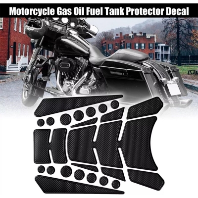 Picture of Universal Gas Tank Pad Protector For Motorcycle Fuel Tank Rubber Padding Cover 