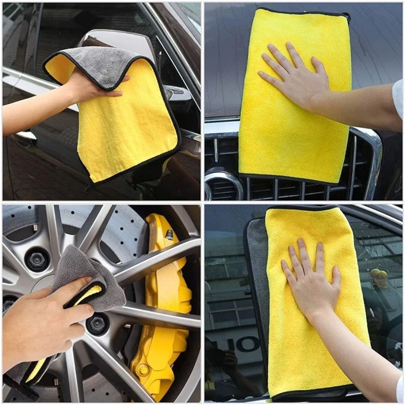 Picture of Microfiber Cleaning Towels, Sew Edge, Edgeless All Working Car And Bike Cleaning Towels Blue