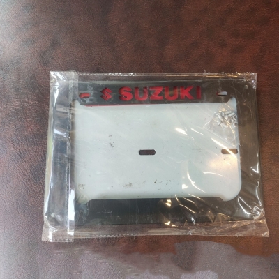 Picture of Suzuki Digital Number Plate Cover Metal Black
