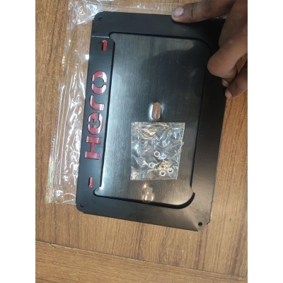 Picture of Hero Digital Number Plate Cover Metal Gold