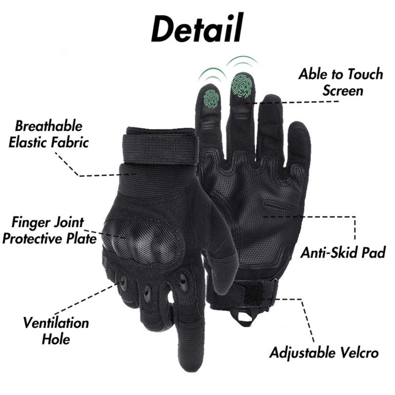 Picture of Full Finger Hand Gloves - Xl Black