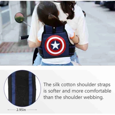 Picture of Palay Kids Safety Belt For Two Wheeler With Reflective Strips Seat Belt For Children Baby Carrier Black