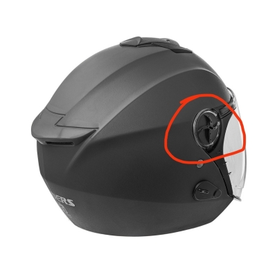 Picture of Gliders Half Face City Helmet Ar Visor Lock  Black