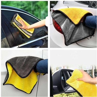 Picture of Micro Fiber Car Bike Towel Double Layer (14''X11''Inc) Multicolor
