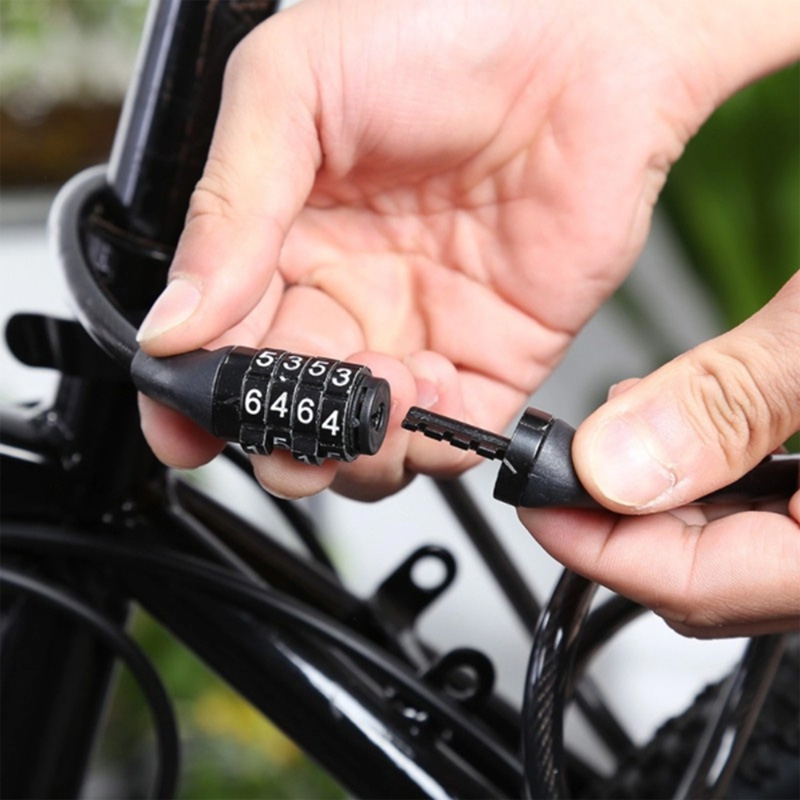 Picture of Helmet Lock - 4 Digit Combination Password Security China  Black