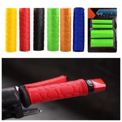 Picture of Universal Motorcycle Handlebar Grip Brake Clutch Lever Cover Protector Soft Rubber Bar Brake Handle Silicone Sleeve 
