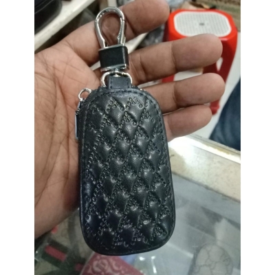 Picture of Unique Design Leather Box Key Ring And Remote For Motorcycle Or Car Or Bicycle  Black