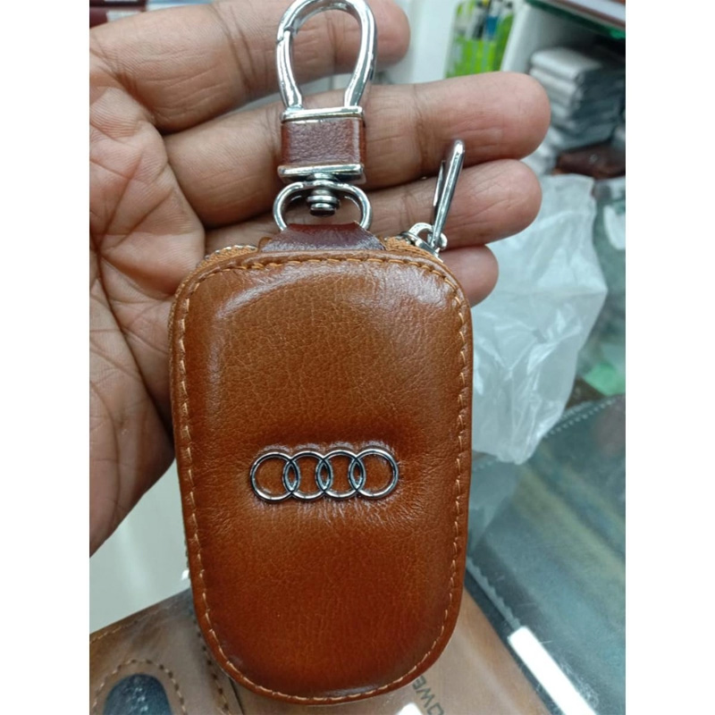 Picture of Unique Design Leather Box Key Ring And Remote Ar Box For Motorcycle Or Car Or Bicycle  Coffee