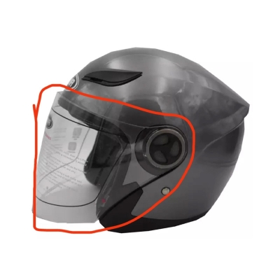 Picture of Yema-619 Helmet Ar Clear Visor Glass  Multicolor
