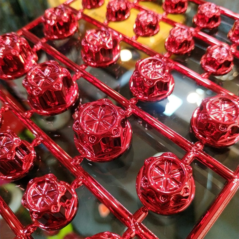 Picture of New Design 30Pcs/Set (Red) Chrome Plating Plastic Motorcycle Screw Nut Cover Cap Nut Bolt Decoration For Any Bike Multicolor