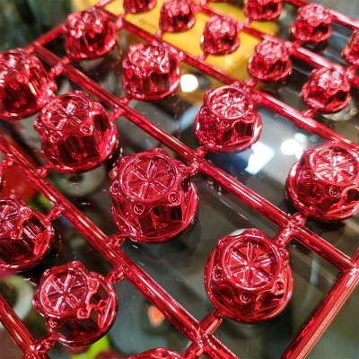 Picture of New Design 30Pcs/Set (Red) Chrome Plating Plastic Motorcycle Screw Nut Cover Cap Nut Bolt Decoration For Any Bike Multicolor