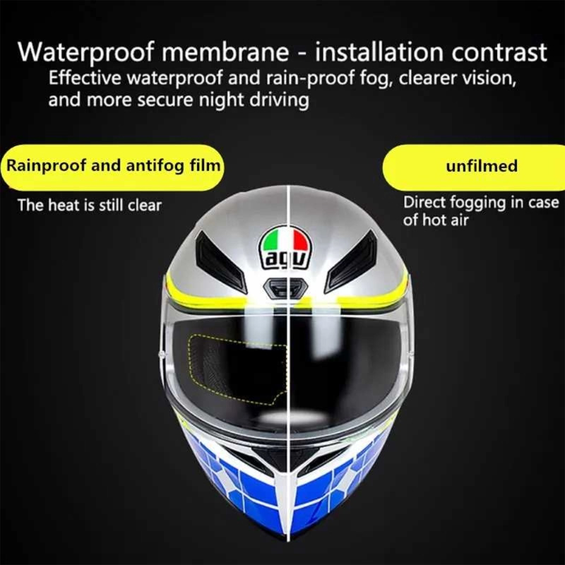 Picture of Premium Helmet Anti-Fog Motorcycle Pinlock Anti-Fog Lens Stickers Rainproof Clear Patch Film Shield For Any Helmet  Yellow