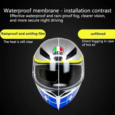 Picture of Premium Helmet Anti-Fog Motorcycle Pinlock Anti-Fog Lens Stickers Rainproof Clear Patch Film Shield For Any Helmet  Yellow