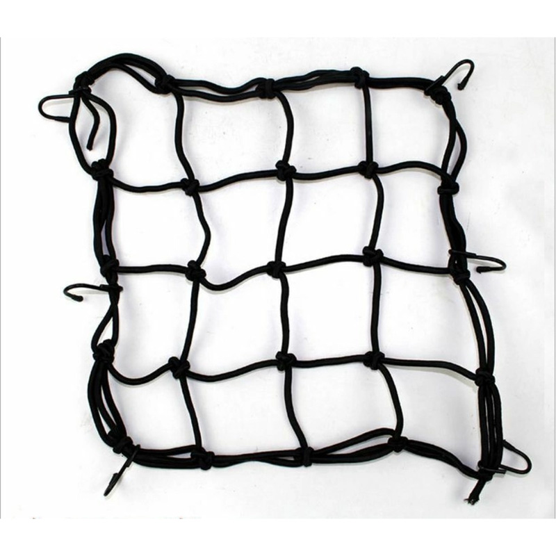 Picture of Universal Bungee Cargo Net Motorbike Helmet Mesh Storage Motorcycle Helmet Bungee Luggage Hold Down Storage Cargo Organizer Net 